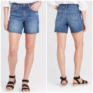Universal Thread Distressed Denim High Rise Jean Boyfriend Shorts